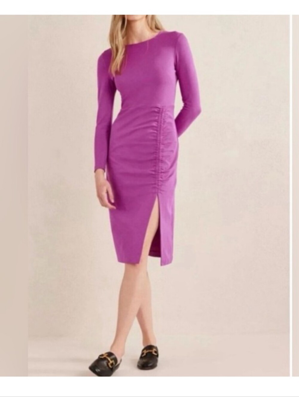 Pink Dress With Ruching
